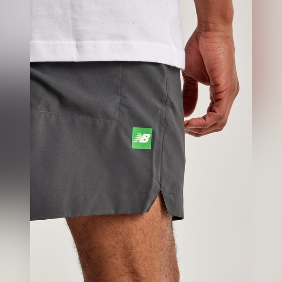 New Balance Dark Gray Men's Athletic Running Shorts - Picture 3 of 9